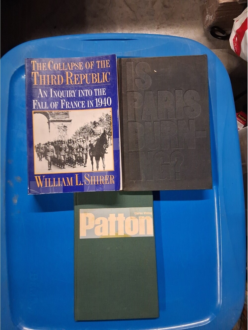 WWII Military History Book Lot If 2 Is Paris Burning Patton Third Republic Colla